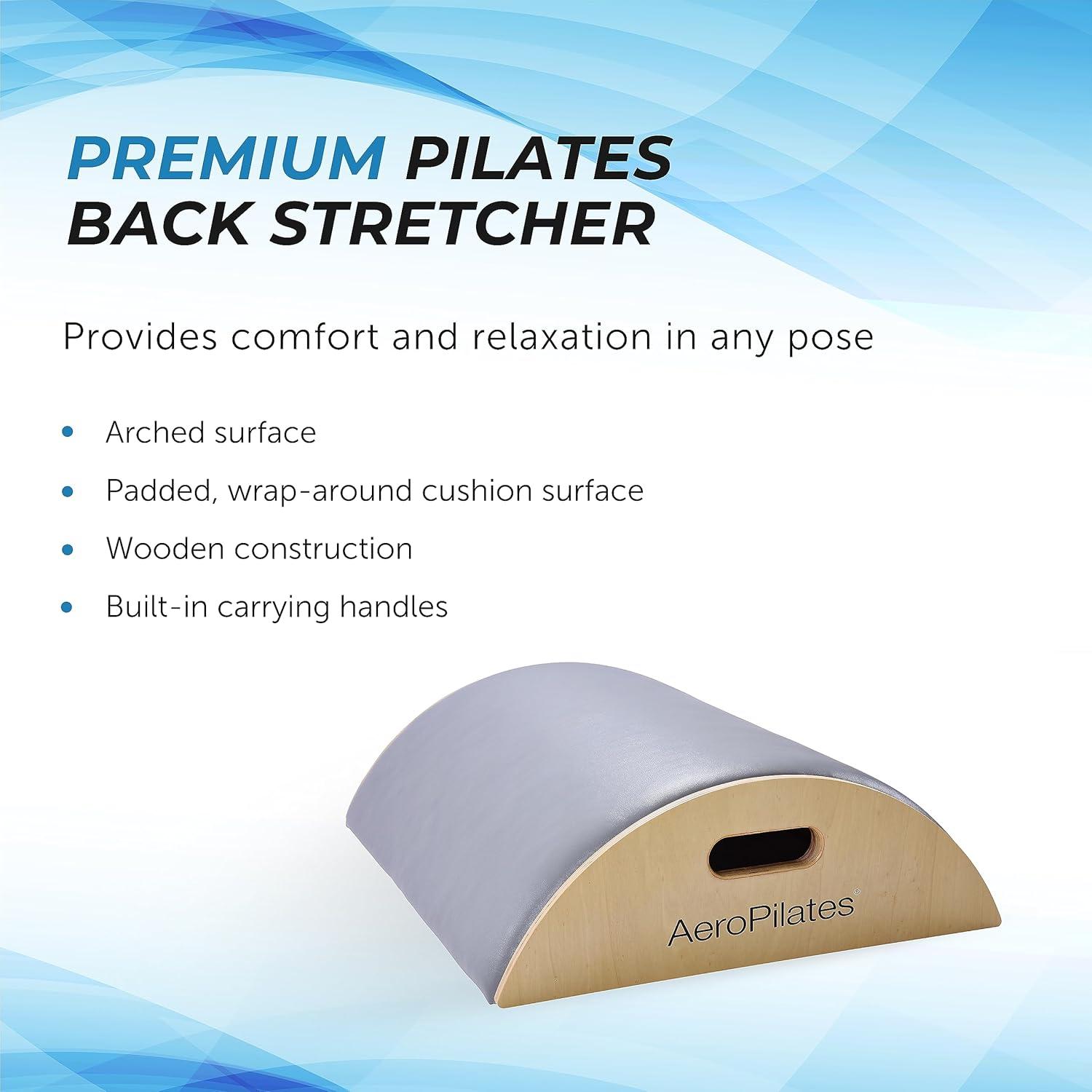 imageAeroPilates Stamina Products Posture Corrector Pilates Barrel with Upholstered Surface and Built In Handle for Strength Training Wood and BlackPrecision Series Arc Barrel