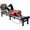 imageAeroPilates Reformer  Pilates Reformer Workout Machine for Home Gym  Cardio Fitness Rebounder Up to 300 lbs Weight Capacity Black