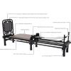 imageAeroPilates Reformer  Pilates Reformer Workout Machine for Home Gym  Cardio Fitness Rebounder Up to 300 lbs Weight Capacity Gray