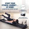imageAeroPilates Reformer 4420 Plus Floor Mat  Pilates Reformer Workout Machine for Home Gym  Cardio Fitness Rebounder  Foldable  300 lbs Weight Capacity