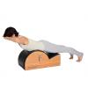 imageAeroPilates Stamina Products Posture Corrector Pilates Barrel with Upholstered Surface and Built In Handle for Strength Training Wood and BlackSpine Corrector Pilates Barrel