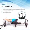 imageAeroPilates by Stamina 550012 Sturdy Steel Frame Pull Up Bar Pulley Riser Pilates Reformer Attachment with Padded Grip for Upper Body Exercise Black