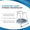 imageJumpSport Home 125 Fitness Trampoline  Exercise Trampoline with Handlebars  Fitness Rebounder for Home Workout  Up to 250 lbs Weight Capacity