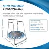 imageJumpSport Home 125 Fitness Trampoline  Exercise Trampoline with Handlebars  Fitness Rebounder for Home Workout  Up to 250 lbs Weight Capacity