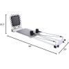imageStamina AeroPilates Precision Series Cushioned Cardio Reformer Resistance Band Foldable Wheeled Pilates Workout Board for Home Gym w 2 Videos White