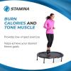 imageStamina Folding Trampoline with Smart Workout App Black  Portable Fitness Rebounder for Home Gym Cardio ampamp Strength Training Jumping Exercise Equipment45BlackBlue