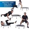 imageStamina Folding Trampoline with Smart Workout App Black  Portable Fitness Rebounder for Home Gym Cardio ampamp Strength Training Jumping Exercise Equipment36Silver