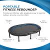 imageStamina Folding Trampoline with Smart Workout App Black  Portable Fitness Rebounder for Home Gym Cardio ampamp Strength Training Jumping Exercise Equipment45BlackBlue