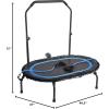 imageStamina Folding Trampoline with Smart Workout App Black  Portable Fitness Rebounder for Home Gym Cardio ampamp Strength Training Jumping Exercise Equipment495Black