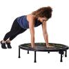 imageStamina Folding Trampoline with Smart Workout App Black  Portable Fitness Rebounder for Home Gym Cardio ampamp Strength Training Jumping Exercise Equipment36Black