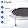 imageStamina Folding Trampoline with Smart Workout App Black  Portable Fitness Rebounder for Home Gym Cardio ampamp Strength Training Jumping Exercise Equipment36Silver
