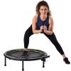 imageStamina Folding Trampoline with Smart Workout App Black  Portable Fitness Rebounder for Home Gym Cardio ampamp Strength Training Jumping Exercise Equipment36Black