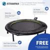 imageStamina Folding Trampoline with Smart Workout App Black  Portable Fitness Rebounder for Home Gym Cardio ampamp Strength Training Jumping Exercise Equipment36Black