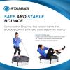 imageStamina Folding Trampoline with Smart Workout App Black  Portable Fitness Rebounder for Home Gym Cardio ampamp Strength Training Jumping Exercise Equipment38Black