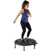 imageStamina Folding Trampoline with Smart Workout App Black  Portable Fitness Rebounder for Home Gym Cardio ampamp Strength Training Jumping Exercise Equipment36Black
