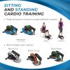 imageStamina Inmotion Compact Strider Foot Exercise Machine  Under Desk Elliptical  Standing or Seated Elliptical Fitness EquipmentBlackGreen