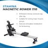 imageStamina Magnetic Rower  Rower Machine with Smart Workout App  Rowing Machine with Magnetic Resistance for Home Gym Fitness  Up to 250 lbs Weight CapacitySilver