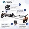 imageStamina Pilates Reformer Home Workout Equipment AeroPilates Pro XP Chrome Black  Portable Exercise Machine for Strength and Fitness Training  Multifunctional Gym Workouts for Men and WomenAeroPilates Pro XP 556 Home Pilates Reformer with FreeForm Cardio Rebounder