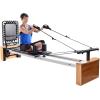 imageStamina Products AeroPilates Pro 565 Pilates Reformer with Oak Wood Base  Studio Grade for Home Use with Cardio Rebounder Adjustable Foot Bar 4 Resistance Springs and Workout DVDPro XP 557