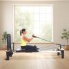 imageStamina Products AeroPilates Pro 565 Pilates Reformer with Oak Wood Base  Studio Grade for Home Use with Cardio Rebounder Adjustable Foot Bar 4 Resistance Springs and Workout DVDPro Series 565