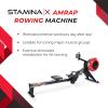 imageStamina X AMRAP Rower Machine with Smart Workout App  Foldable Rowing Machine with Dynamic Air Resistance for Home Gym Fitness  Up to 300 lbs Weight Capacity