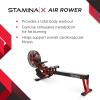 imageStamina X Air Rower  Rower Machine with Smart Workout App  Rowing Machine with Air Resistance for Home Gym Fitness  Up to 250 lbs Weight Capacity  BlackRed
