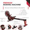 imageStamina X Air Rower  Rower Machine with Smart Workout App  Rowing Machine with Air Resistance for Home Gym Fitness  Up to 250 lbs Weight Capacity  BlackRed
