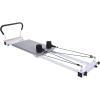 imageStamina AeroPilates Precision Series Cushioned Cardio Reformer Resistance Band Foldable Wheeled Pilates Workout Board for Home Gym w 2 Videos White