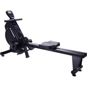 imageStamina Dual Air and Magnetic Resistance Rowing Machine wFitness Coaching App  8 Levels Magnetic ampamp Air Resistance LCD Monitor  Compact Rowing Machines for Home Use