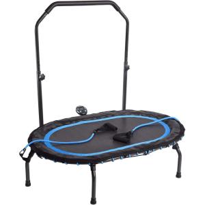 imageStamina Folding Trampoline with Smart Workout App Black  Portable Fitness Rebounder for Home Gym Cardio ampamp Strength Training Jumping Exercise Equipment495Black