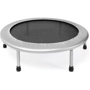 imageStamina Folding Trampoline with Smart Workout App Black  Portable Fitness Rebounder for Home Gym Cardio ampamp Strength Training Jumping Exercise Equipment36Silver