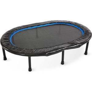 imageStamina Folding Trampoline with Smart Workout App Black  Portable Fitness Rebounder for Home Gym Cardio ampamp Strength Training Jumping Exercise Equipment45BlackBlue