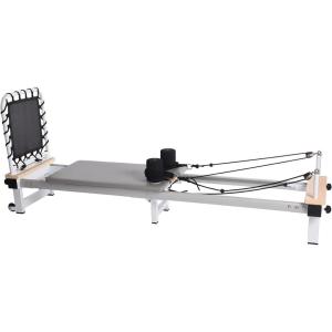 imageStamina Products AeroPilates Precision Series Reformer Pilates Machine Resistance and Workout System for Home Gym WhiteGray