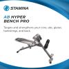 imageStamina Ab Hyperextension Bench Pro  Adjustable and Foldable Roman Chair with Smart Workout App for Home Workout  Up to 250 lbs Weight Capacity