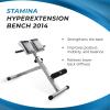 imageStamina Hyperextension Bench 2014  Adjustable and Foldable Exercise Bench Roman Chair with Smart Workout App  Up to 250 lbs Weight Capacity