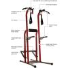 imageStamina Power Tower  Dip Bar Pull Up Bar Station with Smart Workout App  Dip Bars for Home Workout  Up to 250 lbs Weight CapacityFortress Red