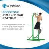 imageStamina Pull Up Bar Tower ampamp Dip Station Free Standing Outdoor Home Gym Equipment Green  Adjustable and Portable Workout Stand for Calisthenics Body Weight TrainingGreen