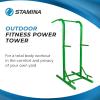 imageStamina Pull Up Bar Tower ampamp Dip Station Free Standing Outdoor Home Gym Equipment Green  Adjustable and Portable Workout Stand for Calisthenics Body Weight TrainingGreen