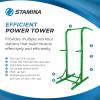 imageStamina Pull Up Bar Tower ampamp Dip Station Free Standing Outdoor Home Gym Equipment Green  Adjustable and Portable Workout Stand for Calisthenics Body Weight TrainingGreen