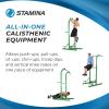 imageStamina Pull Up Bar Tower ampamp Dip Station Free Standing Outdoor Home Gym Equipment Green  Adjustable and Portable Workout Stand for Calisthenics Body Weight TrainingGreen