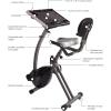 imageStamina Wirk Ride Exercise Bike  Foldable Fitness Bike with Workstation and Standing Desk  Stationary Bike for Home Workout  Up to 250 Weight Capacity