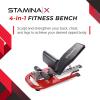 imageStamina X 4in1 Fitness Bench  Adjustable Weight and Foldable Exercise Bench Roman Chair with Smart Workout App  Up to 250 lbs Weight Capacity