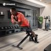imageStamina X Adjustable Ab Back and Core Strength Exercise SitUp Fitness Hyperextension Weight Bench for AtHome WorkoutsBlack