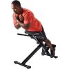 imageStamina X Adjustable Ab Back and Core Strength Exercise SitUp Fitness Hyperextension Weight Bench for AtHome WorkoutsBlack