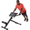 imageStamina X Adjustable Ab Back and Core Strength Exercise SitUp Fitness Hyperextension Weight Bench for AtHome WorkoutsBlack