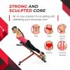 imageStamina X Adjustable Ab Back and Core Strength Exercise SitUp Fitness Hyperextension Weight Bench for AtHome WorkoutsRed