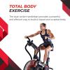imageStamina X Air Bike  Exercise Bike with Smart Workout App  Air Exercise Bike for Home Workout  Up to 350 lbs Weight Capacity BlackRed