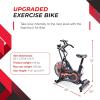 imageStamina X Air Bike  Exercise Bike with Smart Workout App  Air Exercise Bike for Home Workout  Up to 350 lbs Weight Capacity BlackRed