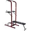 imageStamina Full Body Power Tower 735  Dip Bar with Builtin Bench and Rack  Pull Up Bar Station with Smart Workout App  Dip Bars for Home Workout  Up to 300 lbs Weight Capacity