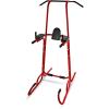 imageStamina Power Tower  Dip Bar Pull Up Bar Station with Smart Workout App  Dip Bars for Home Workout  Up to 250 lbs Weight CapacityRed